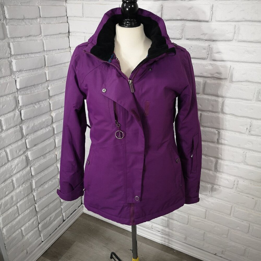 Liquid Freerider Ladies Size Medium Purple Waterproof Winter Jacket with Hood